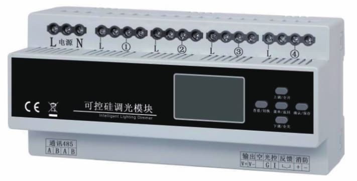 UPZM-KD-4/16A4路液晶型可控硅调光摸块
